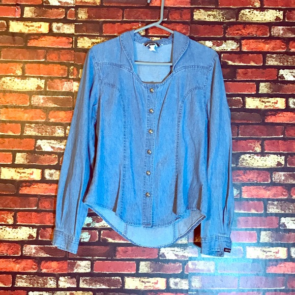 Vintage Tops - 9/10 Vintage Rockies Denim Shirt
